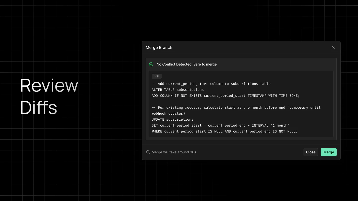 InsForge Backend Branching screenshot 3
