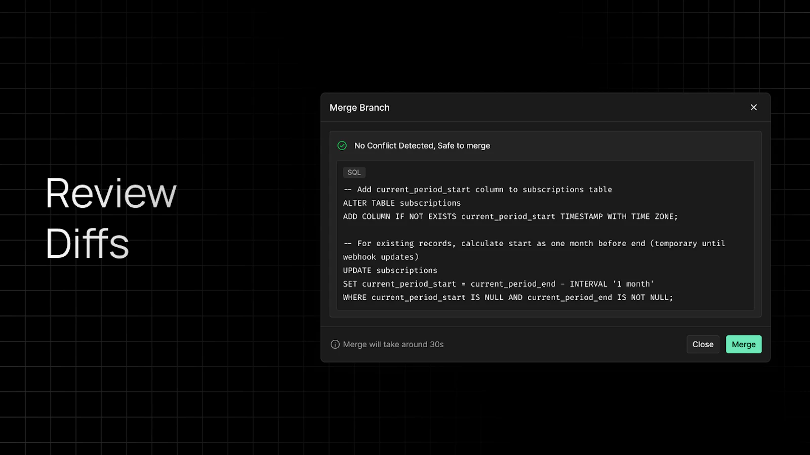 InsForge Backend Branching screenshot 4
