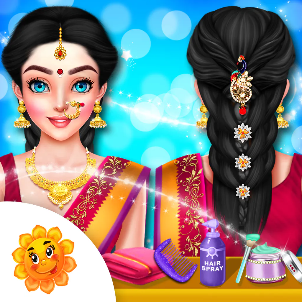Indian Wedding Bride Hair Do Design And Spa Salon
