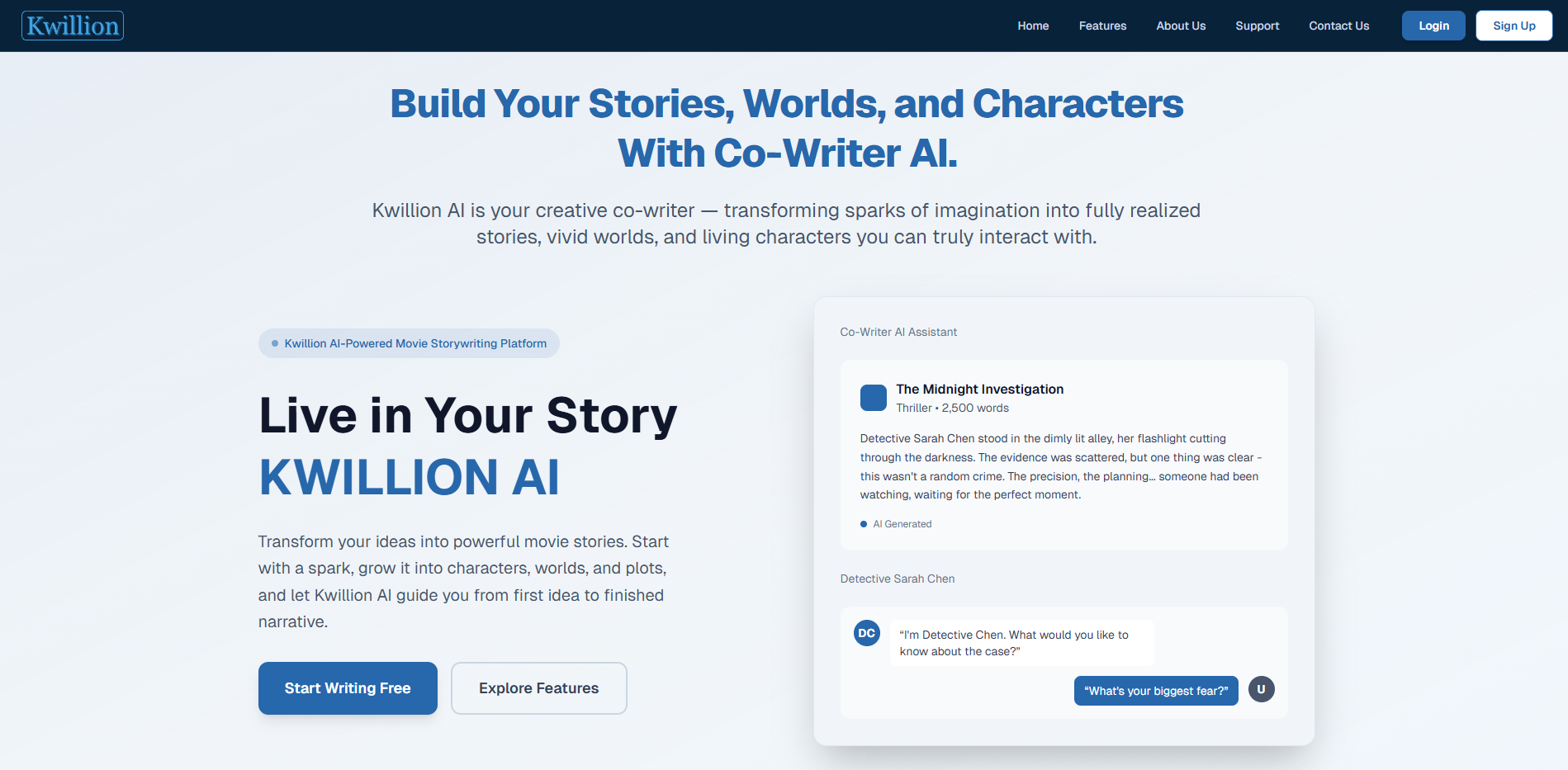 Kwillion - Main product screenshot demonstrating key features and user interface