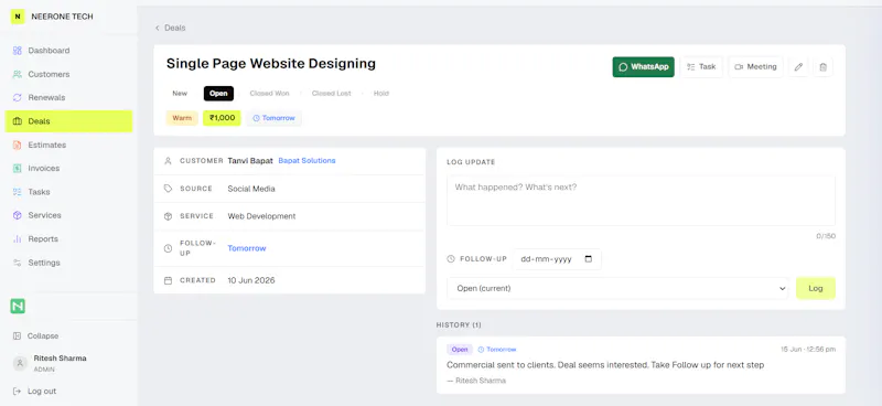 NeerSoft CRM screenshot 1