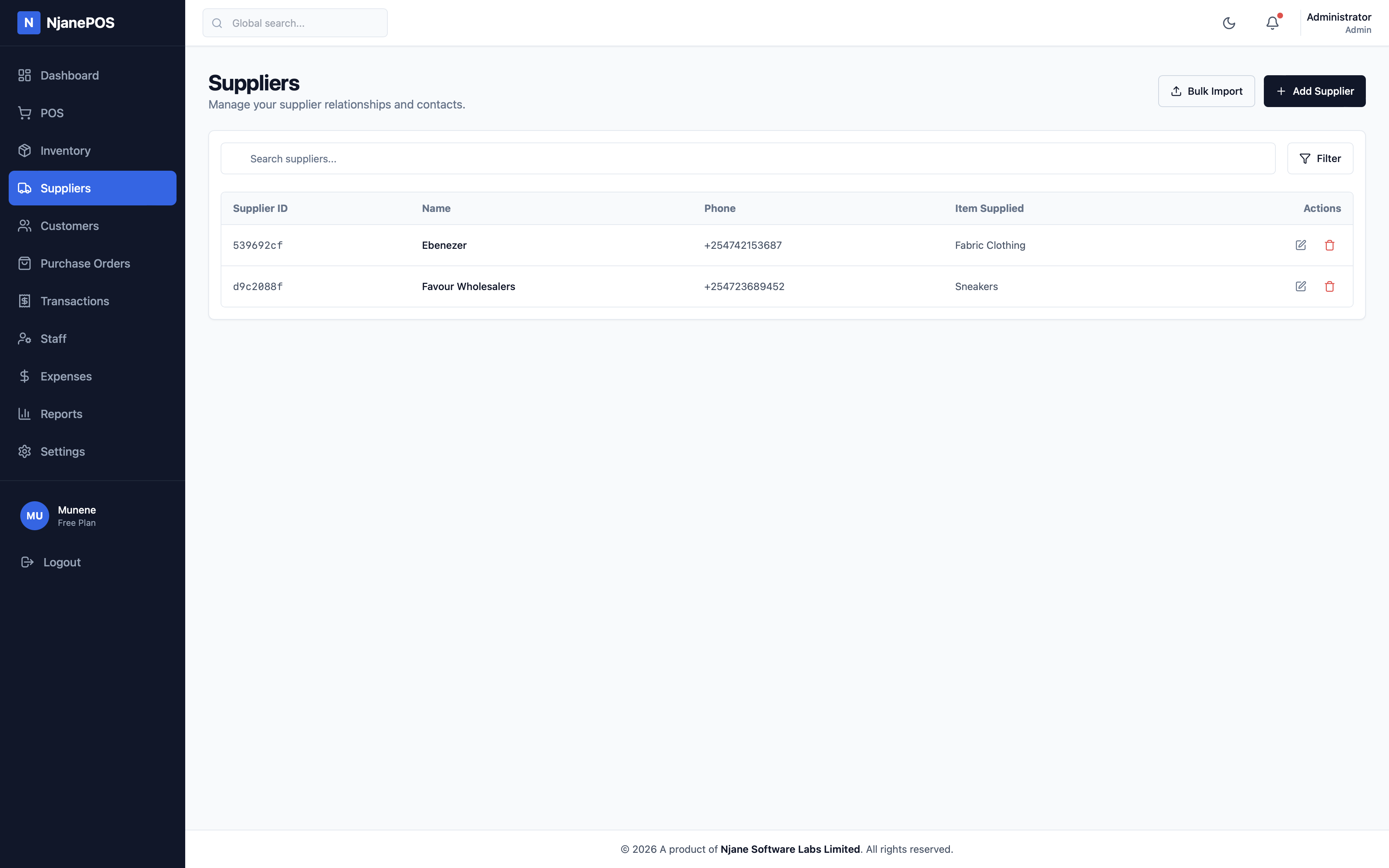 Njane Point of Sales System gallery image