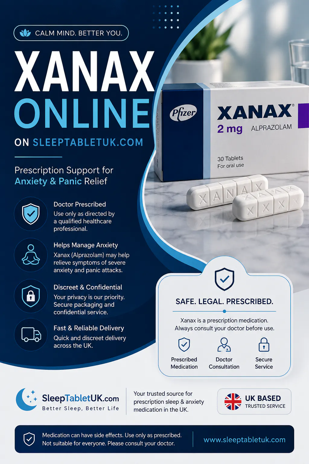 Xanax 1 MG and 2 MG Bars