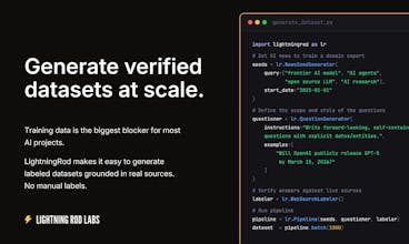 Lightning Rod: Training Data Generator gallery image