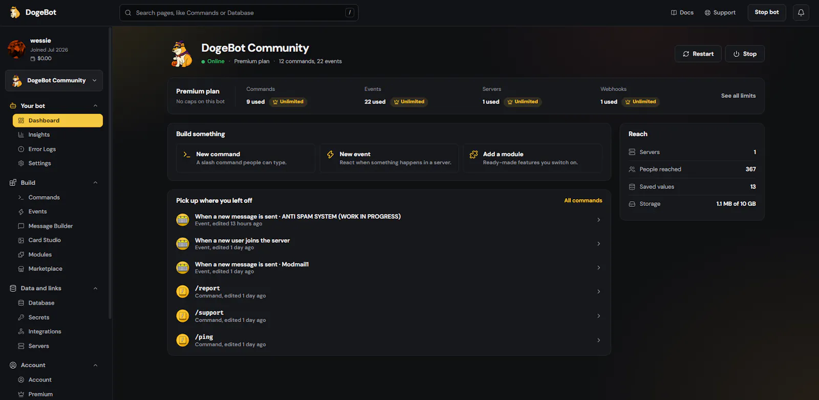 DogeBot screenshot 3