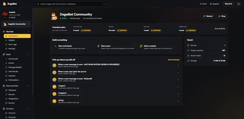 DogeBot screenshot 3