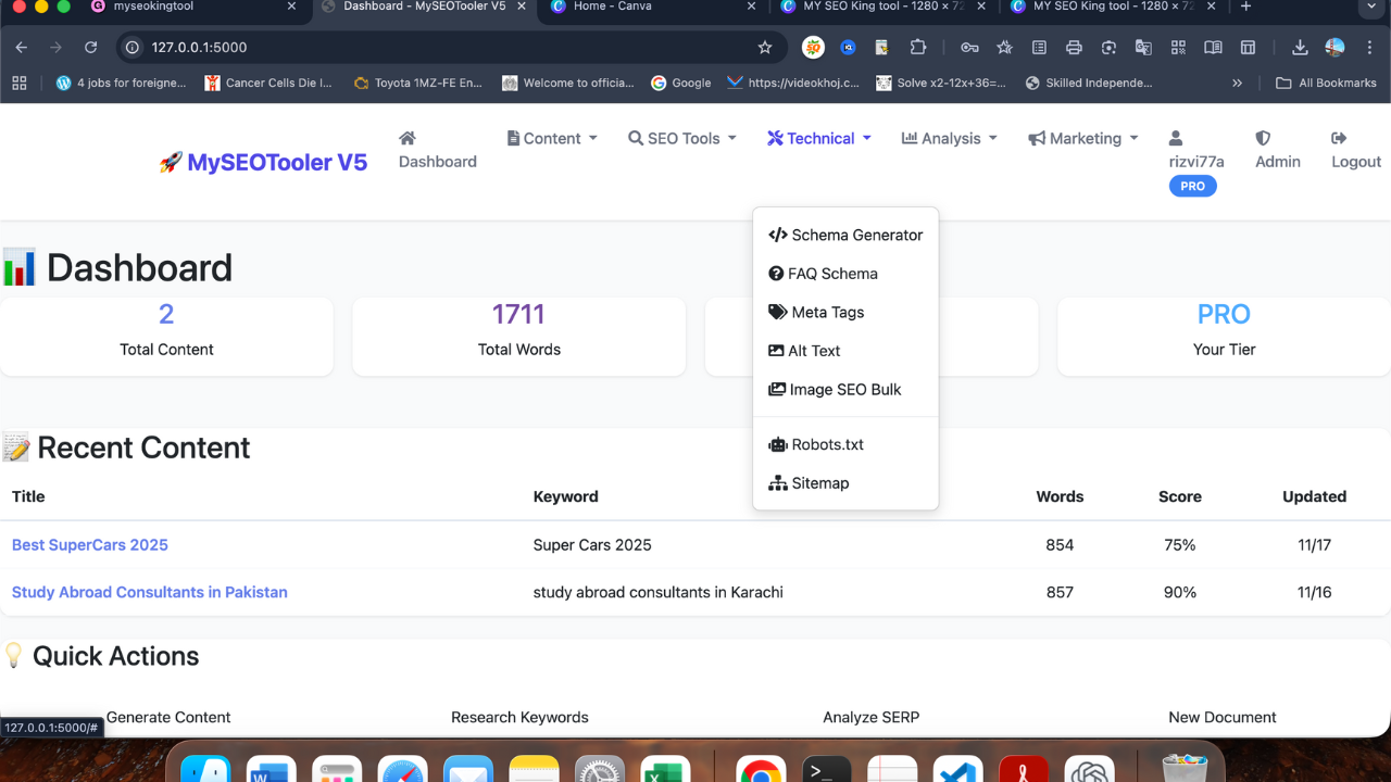 My SEO King Tool - Screenshot 2 showing product features and functionality