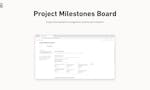 Notion Project Milestones Board image