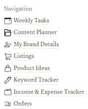 Etsy Shop Management Notion Template gallery image