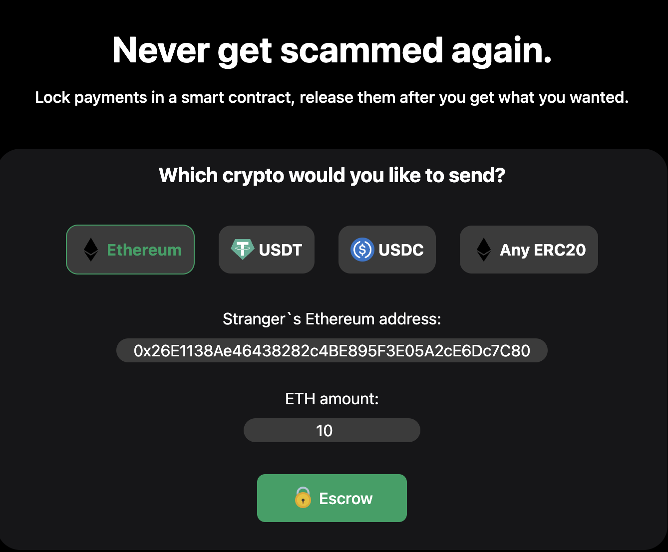 Sí Crow 1.0 - Un agente de depósito en garantía nativo de blockchain: tratar con extraños en línea media 3