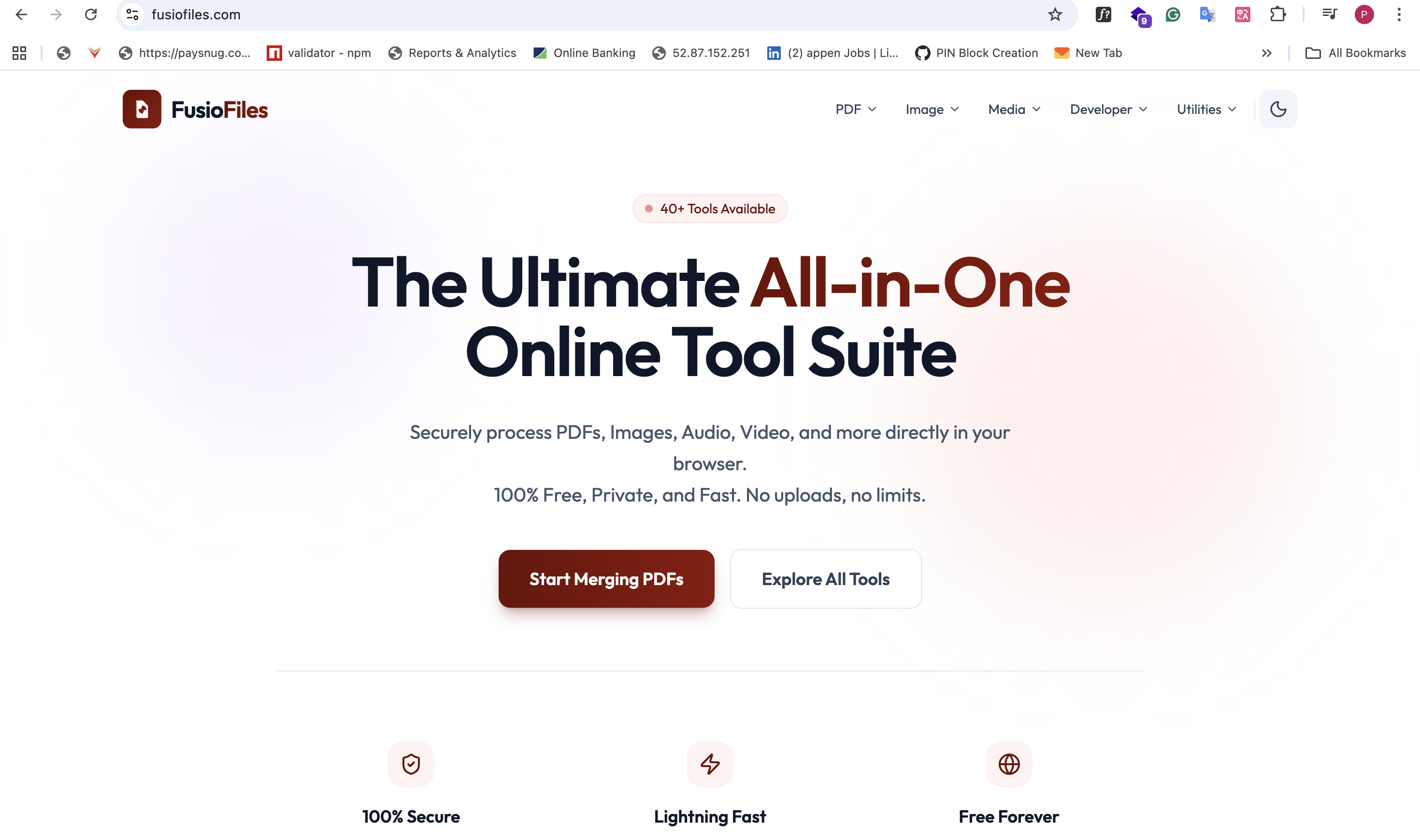 Free Online File Tools - Screenshot 2 showing product features and functionality