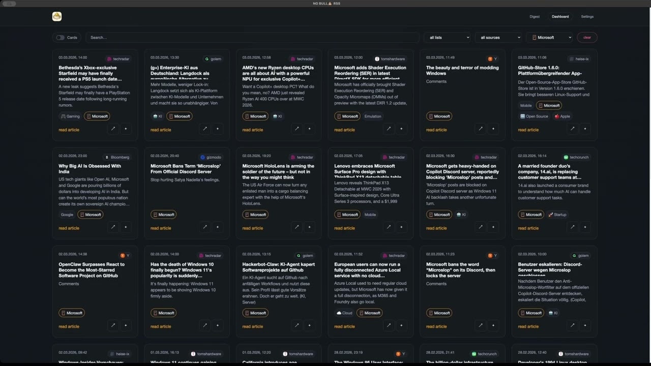 No Bullshit RSS gallery image