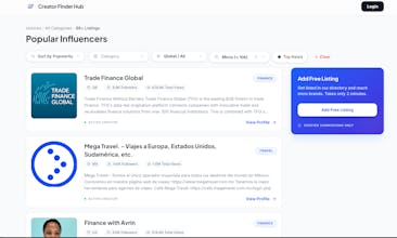 Creator Finder Hub gallery image