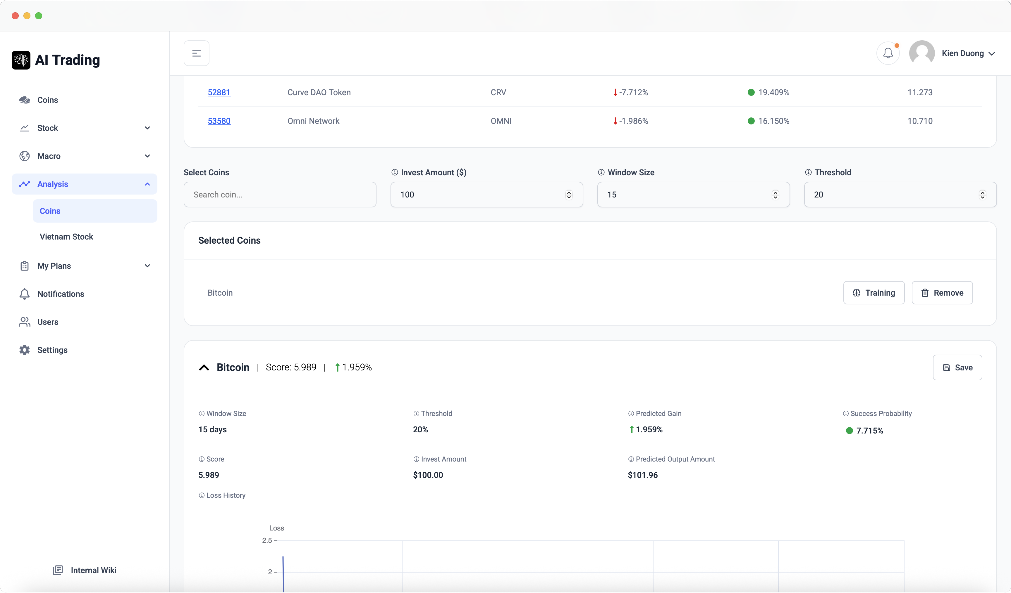 AI Trading - Main screenshot showing features and interface