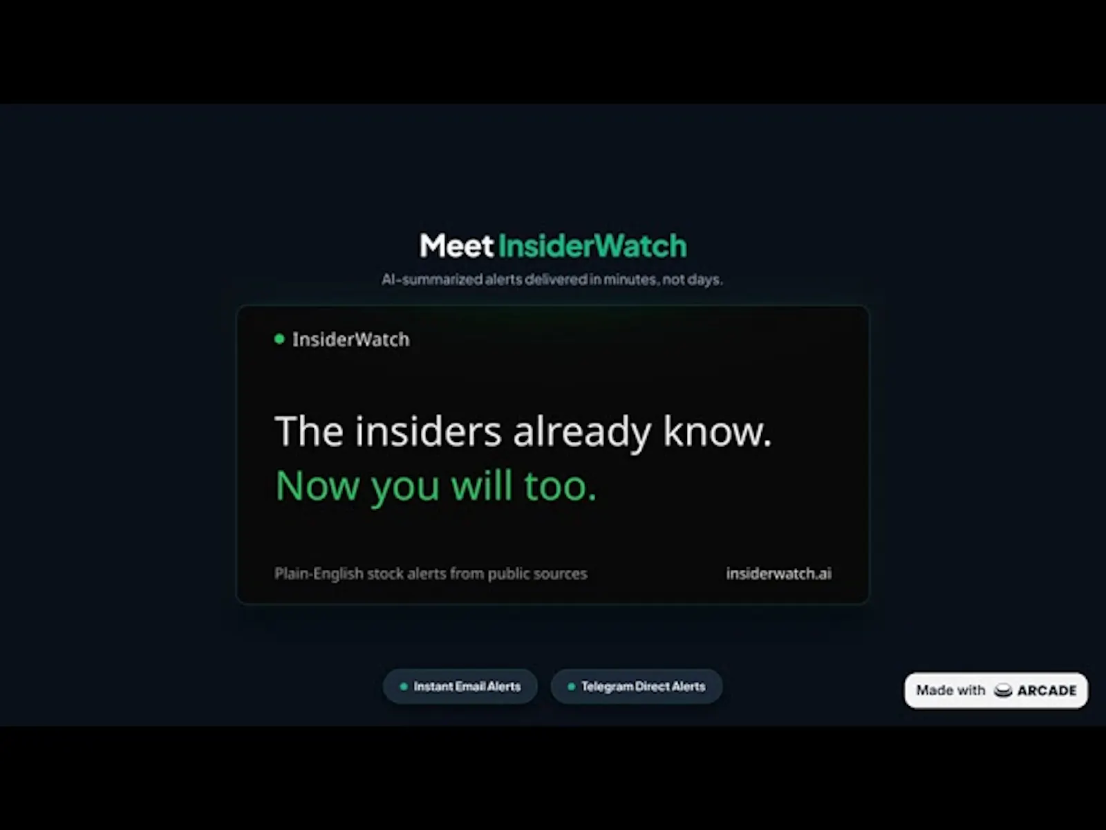 InsiderWatch screenshot 1 (video preview)