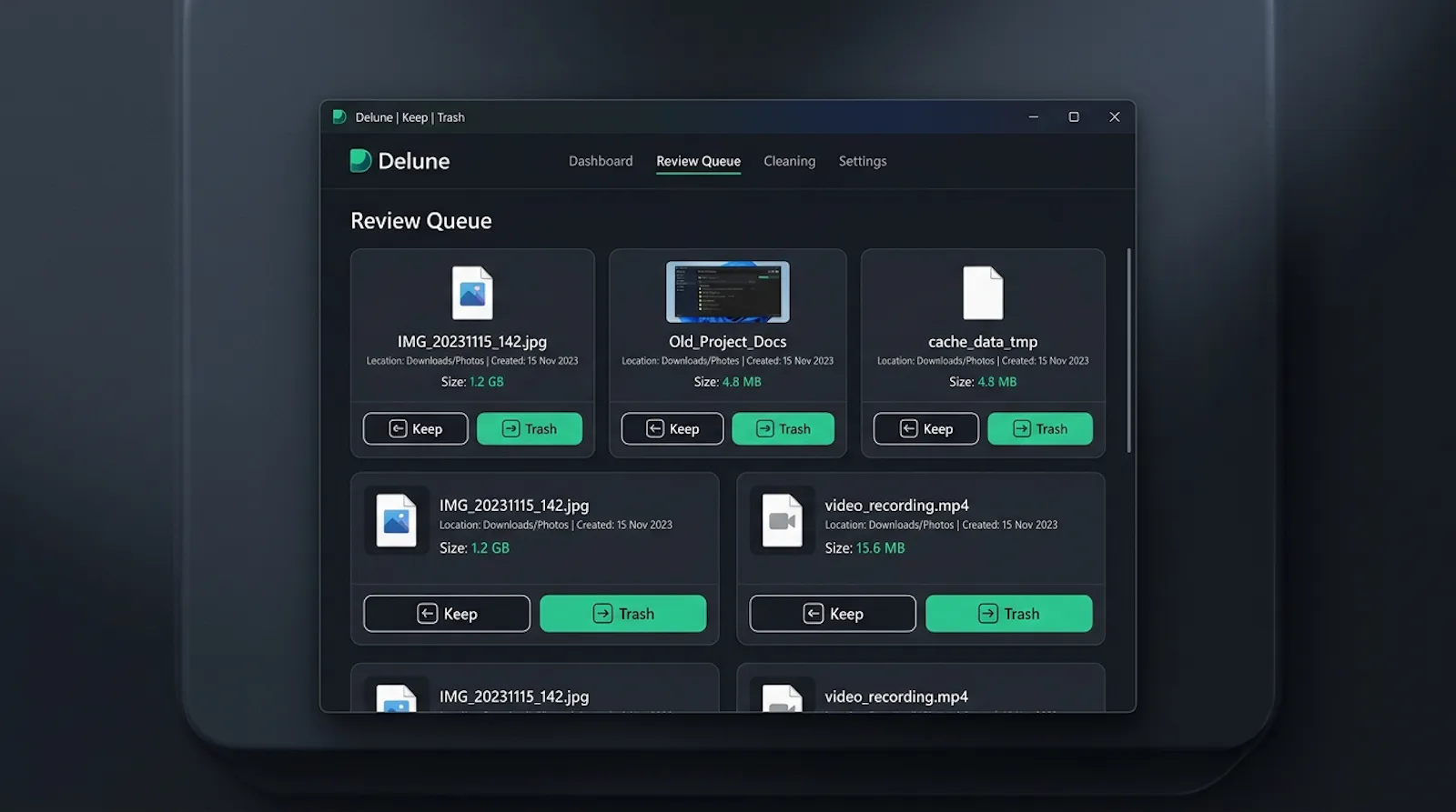 Delune — Local Privacy Cleanup screenshot 1