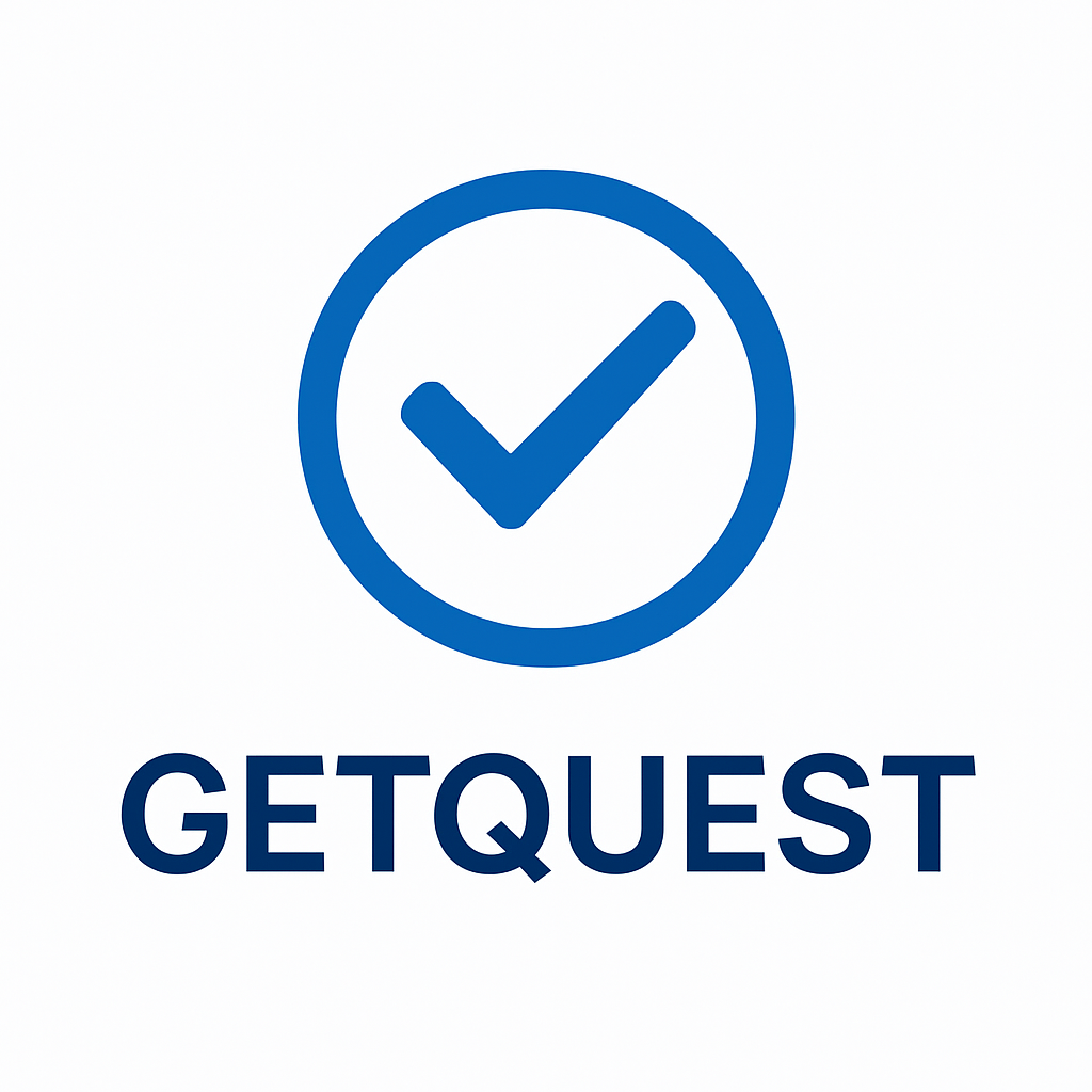 GetQuest - Product Hunt launch logo and brand identity