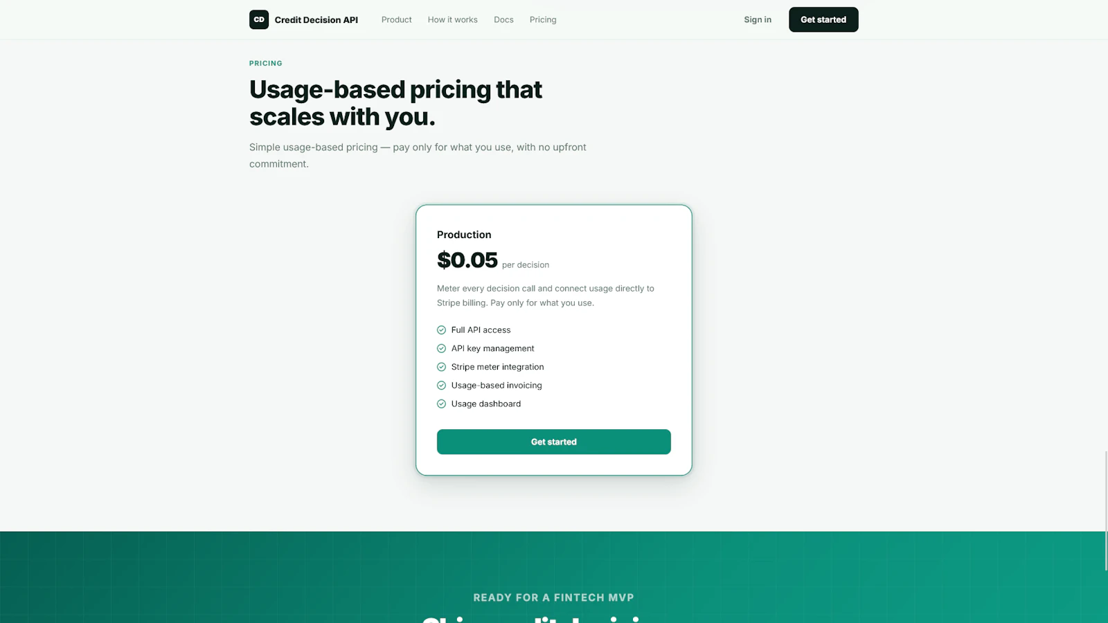 Credit Decision API screenshot 5
