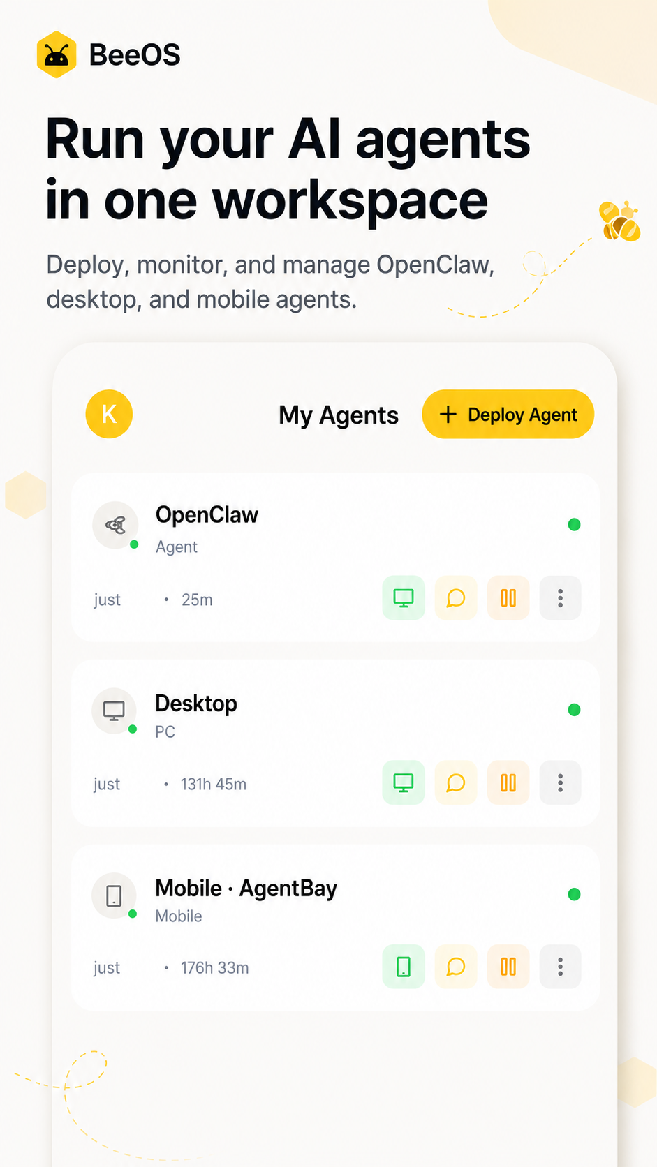 BeeOS -  AI Agent Runtime+ gallery image