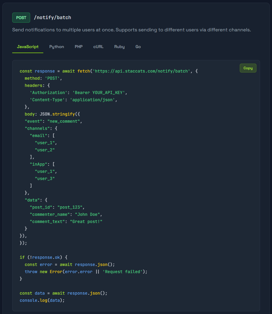 Transactional Messaging for SaaS teams - Screenshot 2 showing product features and functionality