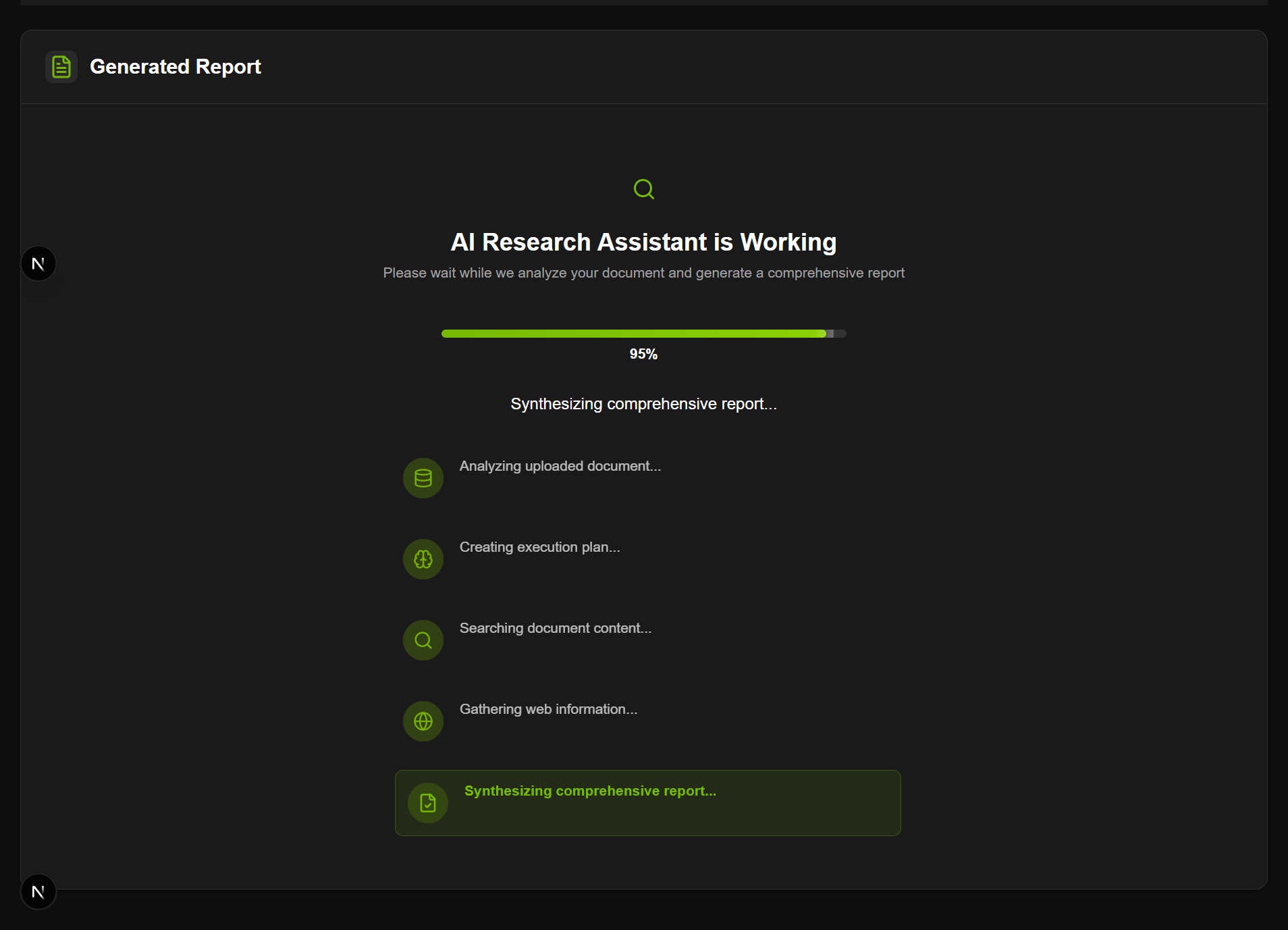 NVIDIA Powered Research Agent gallery image