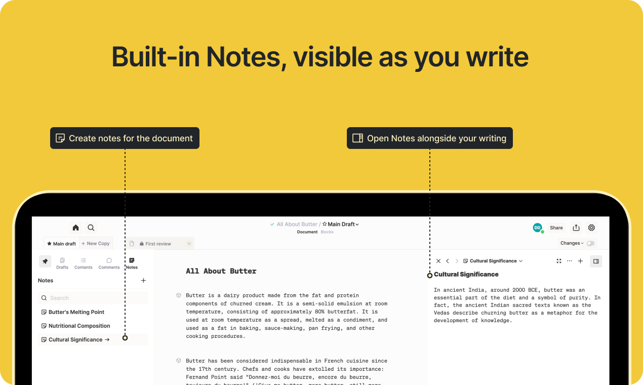 Butterdocs - Альтернатива Google Docs для серьезных писателей и команд медиа 5