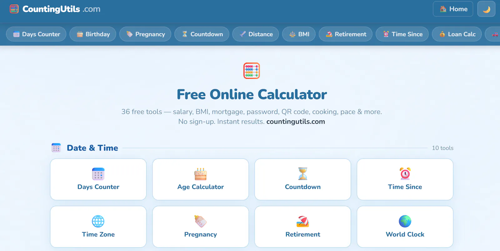 CountingUtils.com screenshot 1