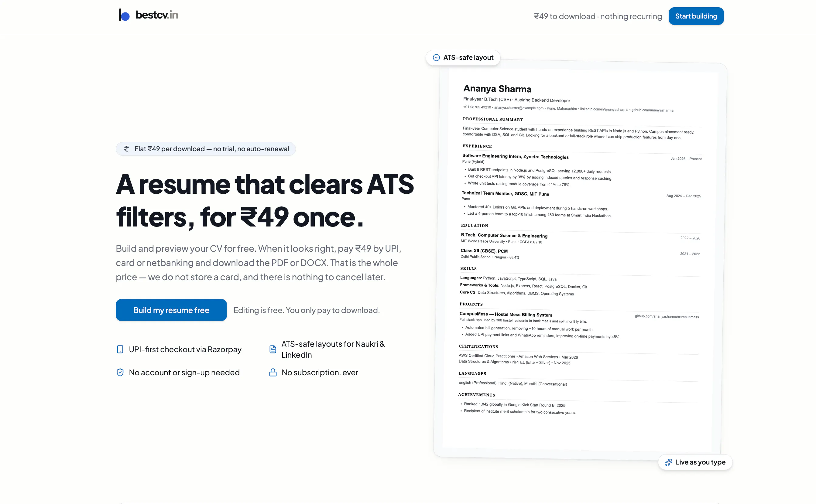 BestCV.in gallery image