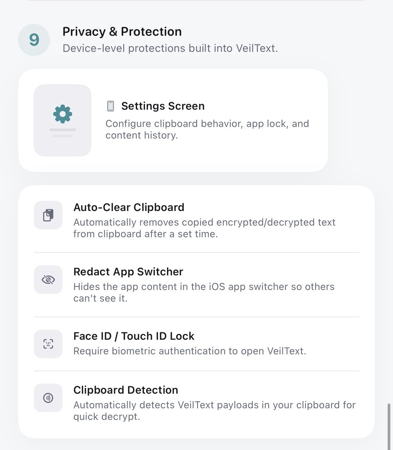 Veiltext Encrypt anything Send anywhere. gallery image