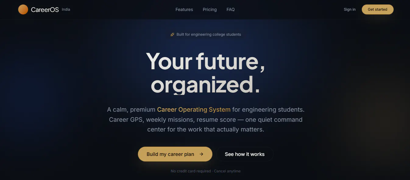 CareerOS — Stop Guessing Your Career