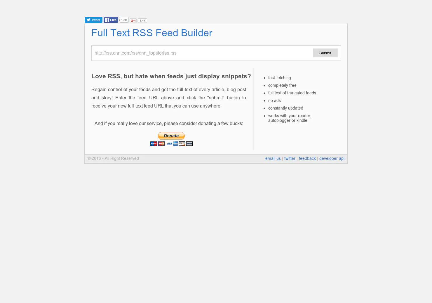 Full Text RSS Feeds
