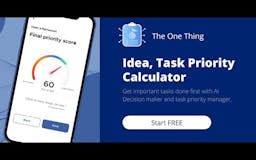 The One Thing - Priority Calculator  media 1