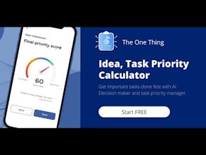 The One Thing - Priority Calculator gallery image