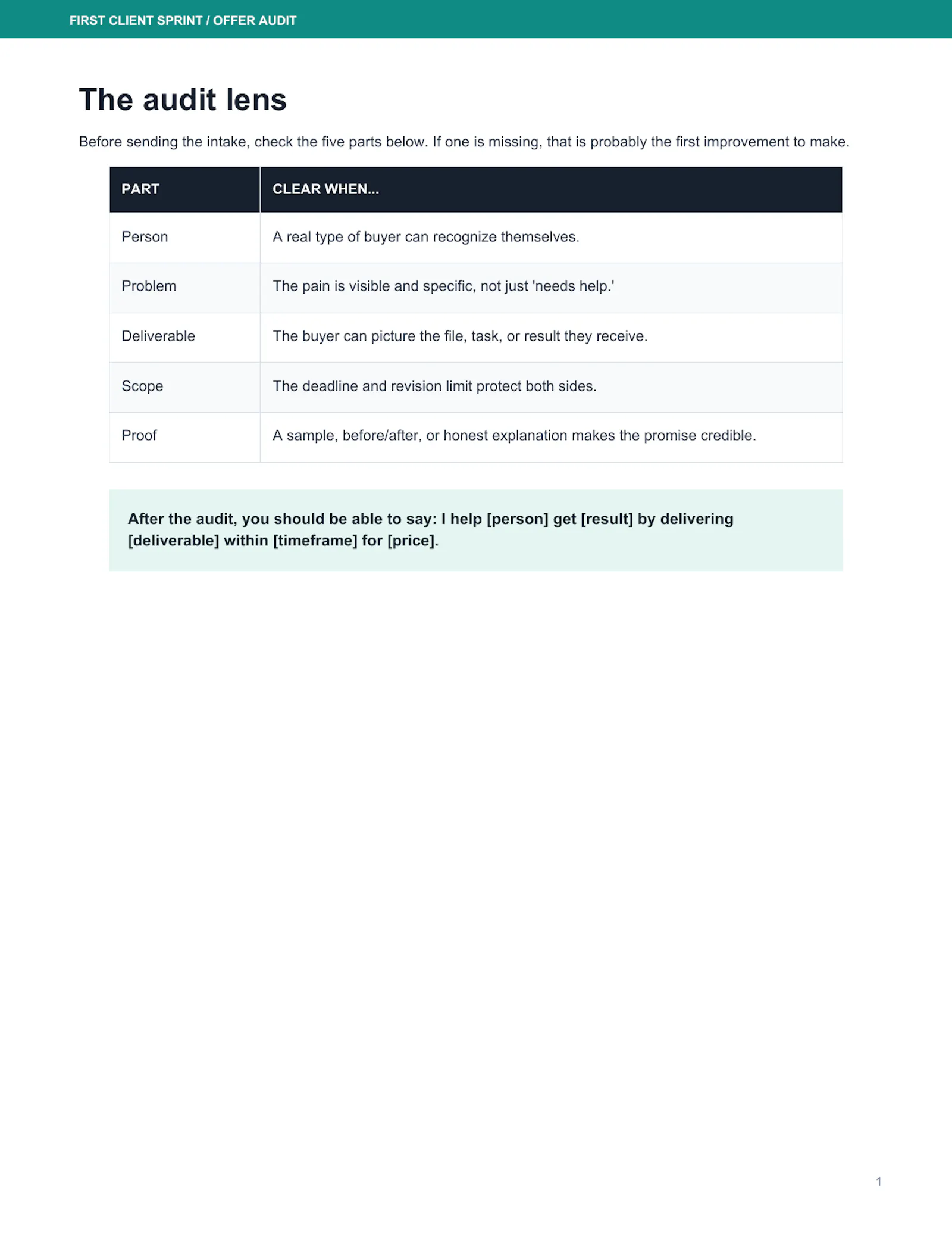 First Client Sprint screenshot 1