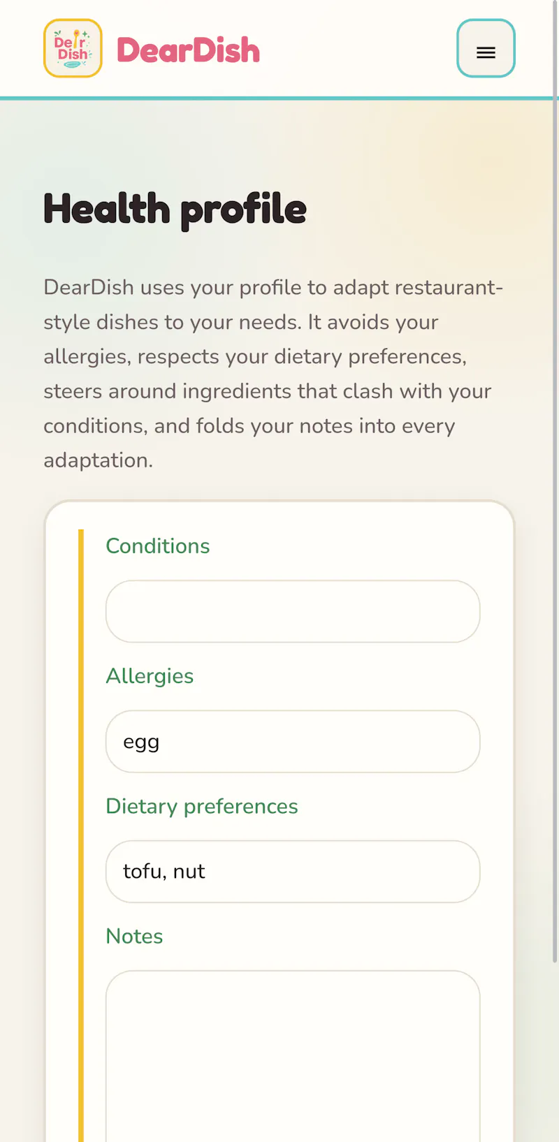 DearDish screenshot 6
