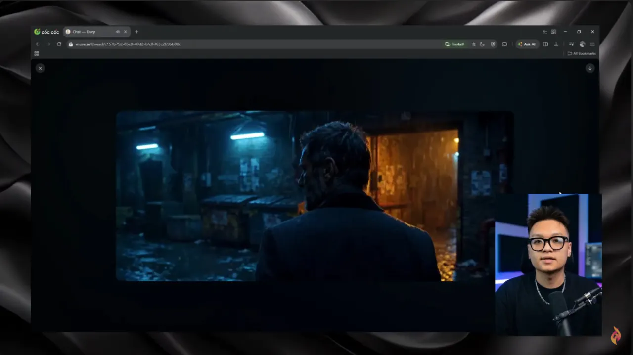 Muse AI Cinematic Video Workflow gallery image