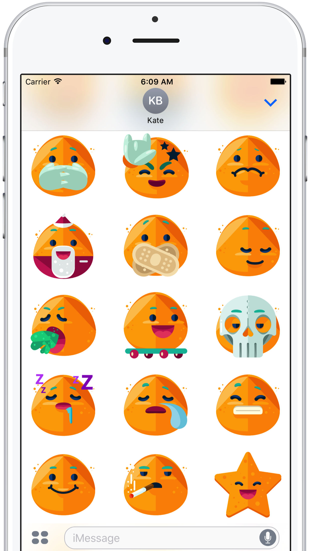 Flat Emoji Stickers Pack gallery image