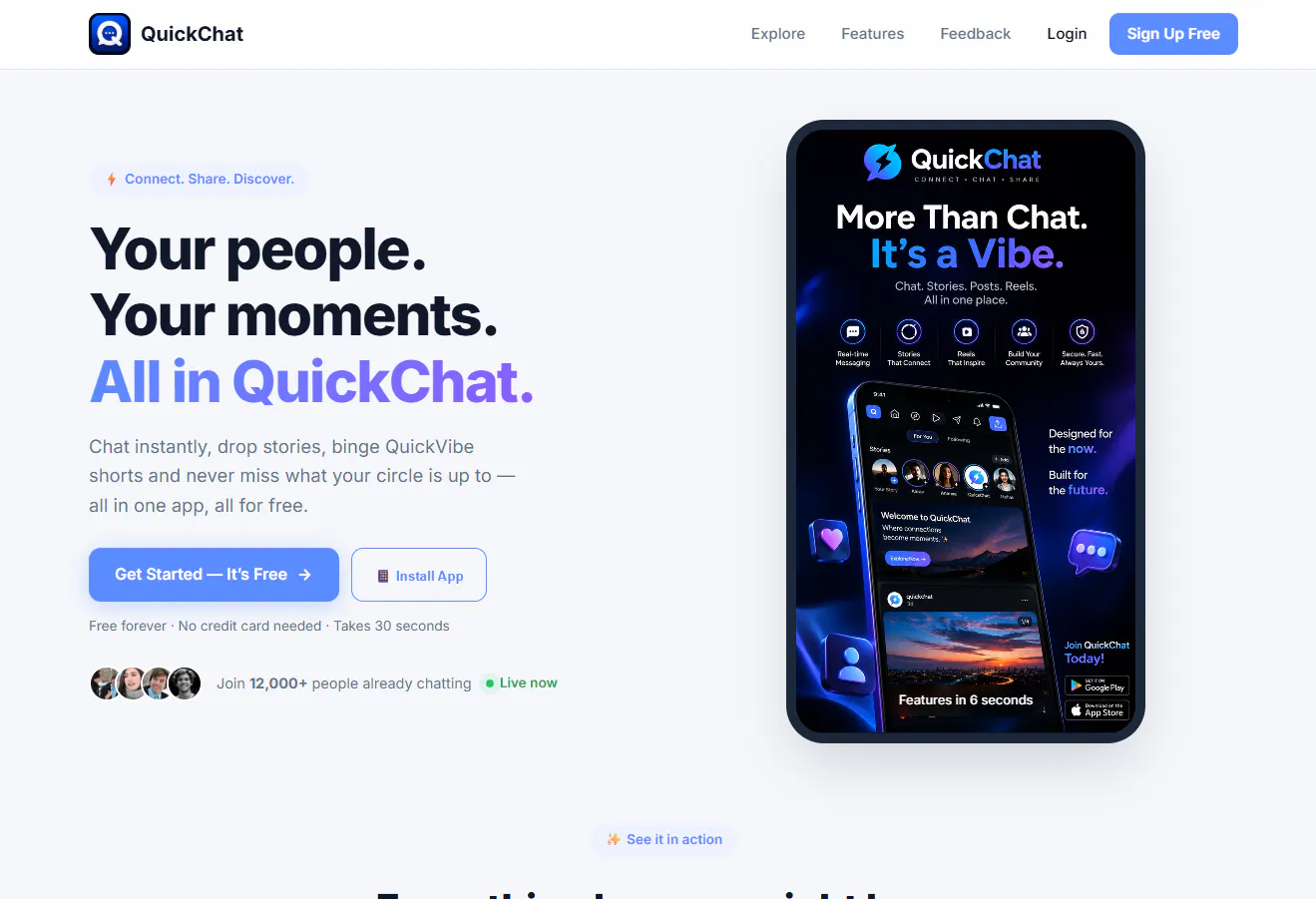 QuickChat — Chat, Share & Discover gallery image