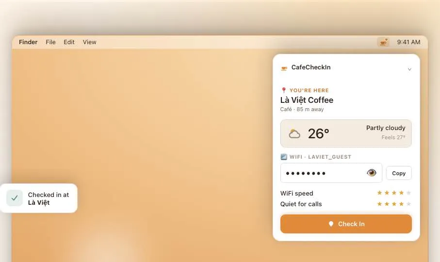CafeCheckIn, Your café sorted the moment gallery image