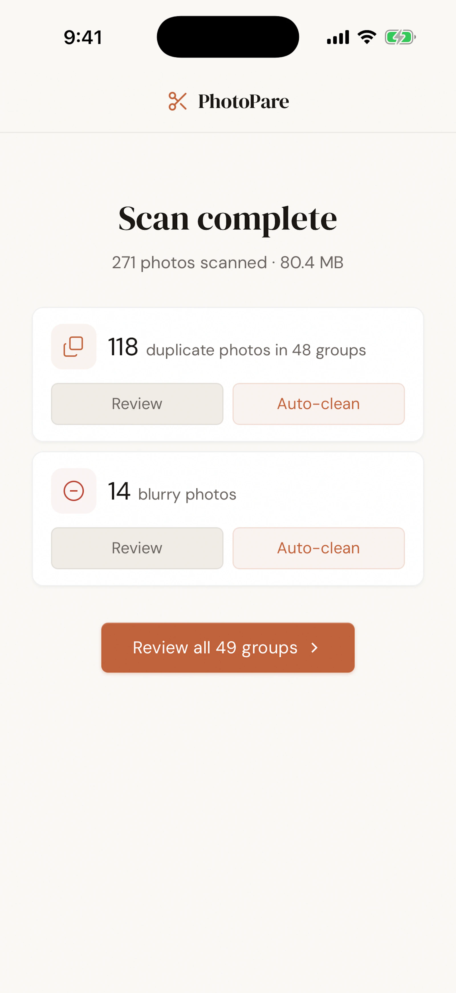 PhotoPare screenshot 2