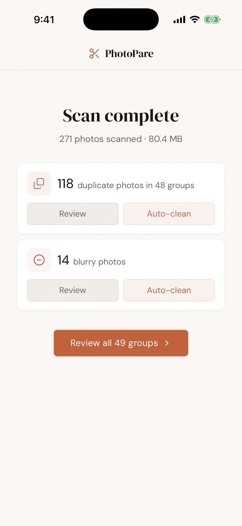 PhotoPare screenshot 2