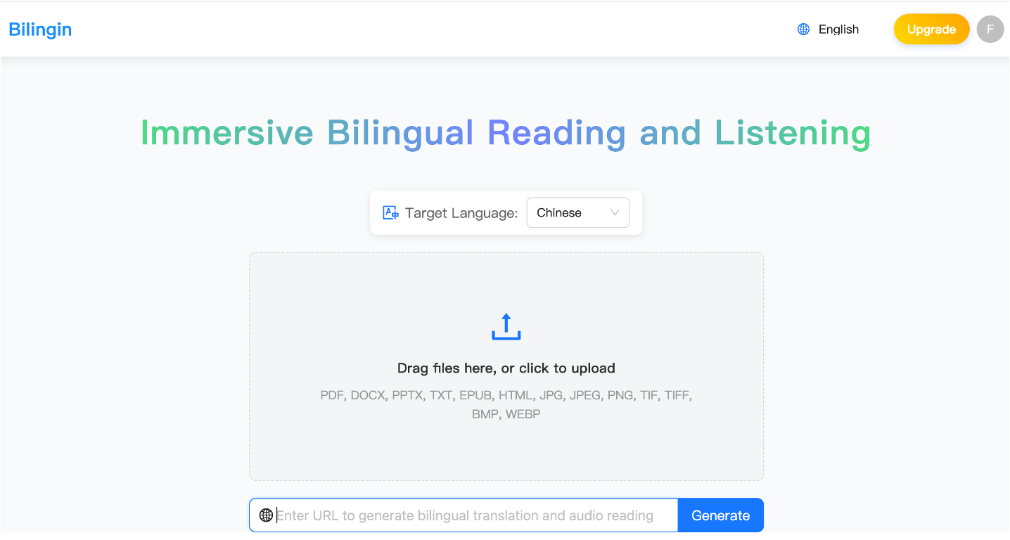 İki katlı - İki dilli öğrenme ve dinleme için AI ile çalışan platform medya 1