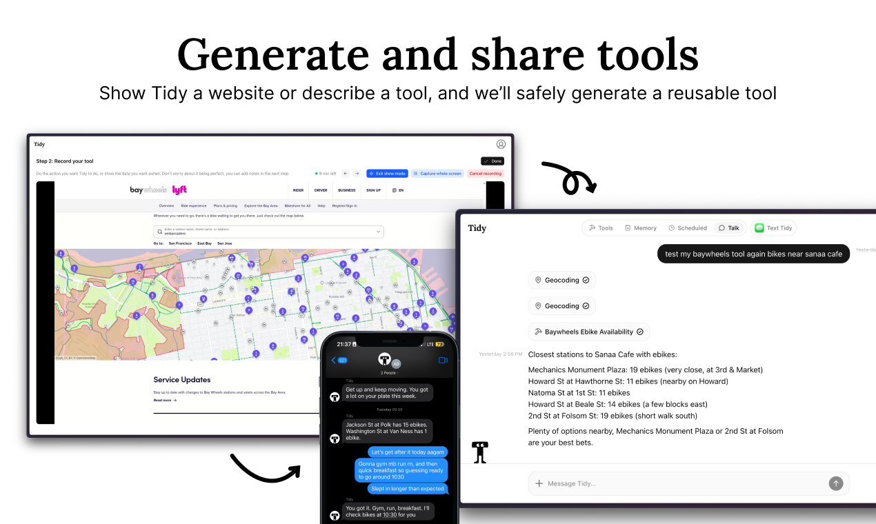 Tidy - Screenshot 2 showing product features and functionality