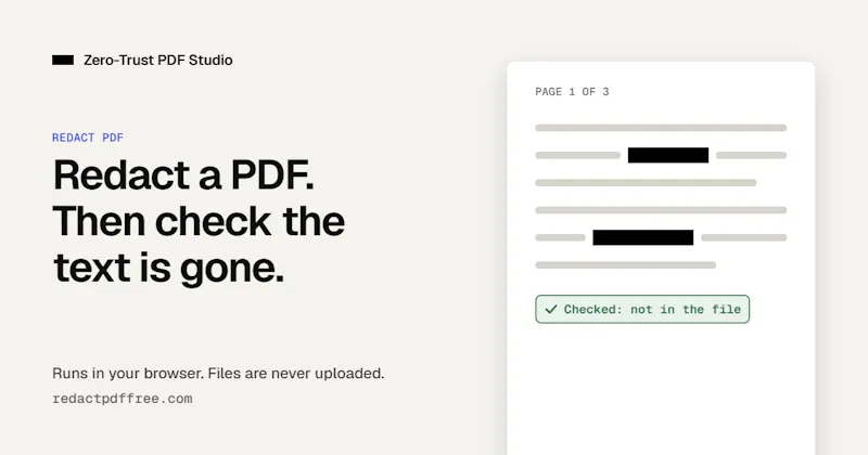 Zero-Trust PDF Studio screenshot 1