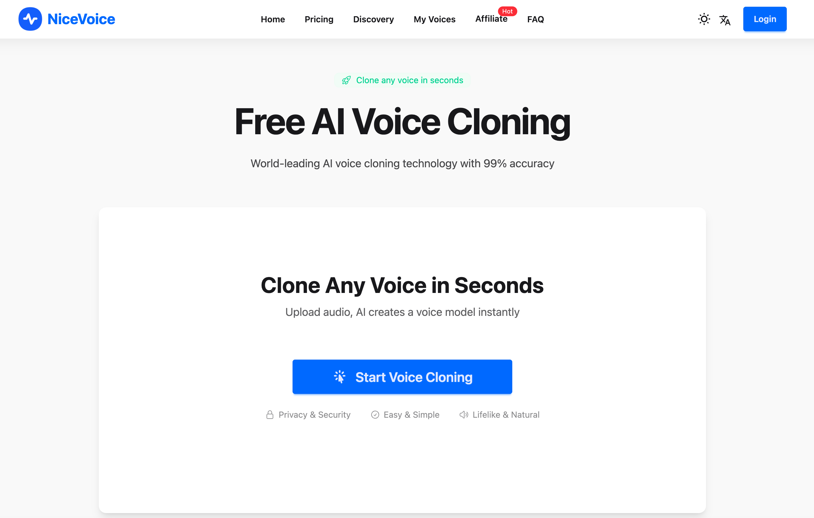 NiceVoice - AI Voice Cloning gallery image
