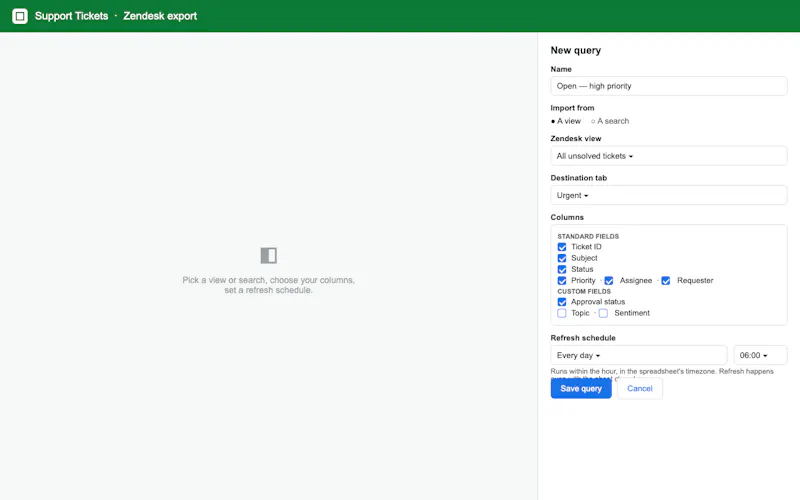 Zendesk Exporter screenshot 2