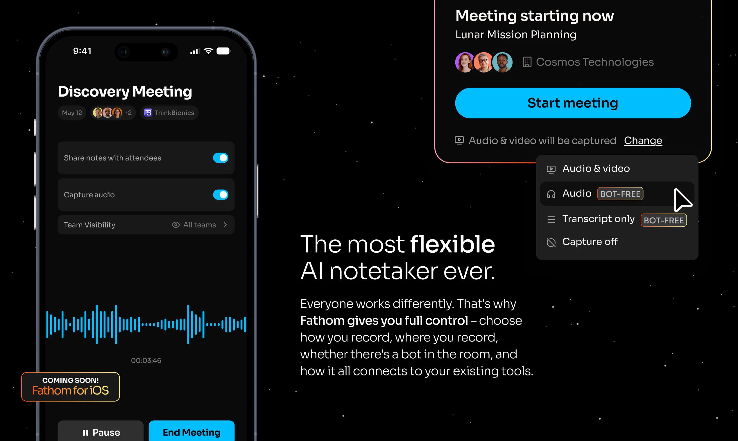 Fathom 3.0 - AI会议记录：现已去除机器人内容，支持ChatGPT和Claude等平台，还有更多功能