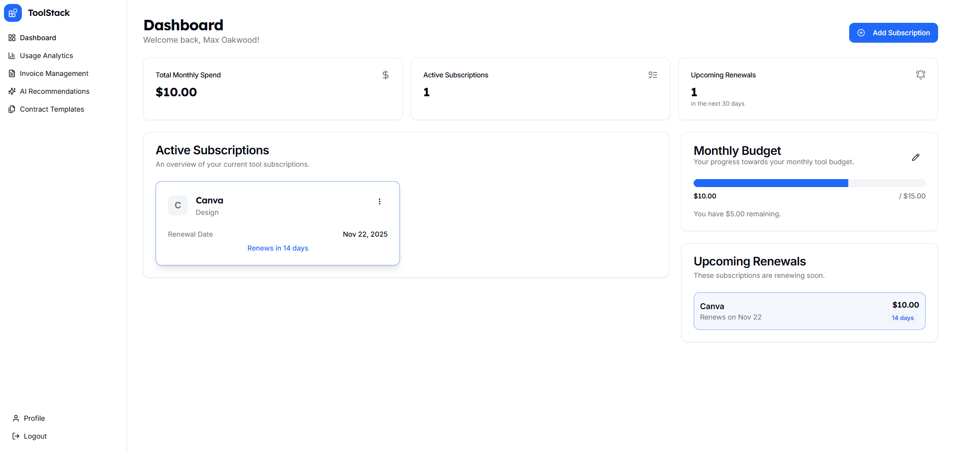 ToolStack - Main screenshot showing features and interface