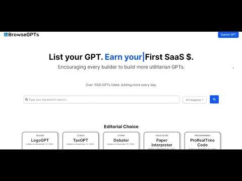 startuptile BrowseGPTs-Earn your first SaaS $ from your GPT