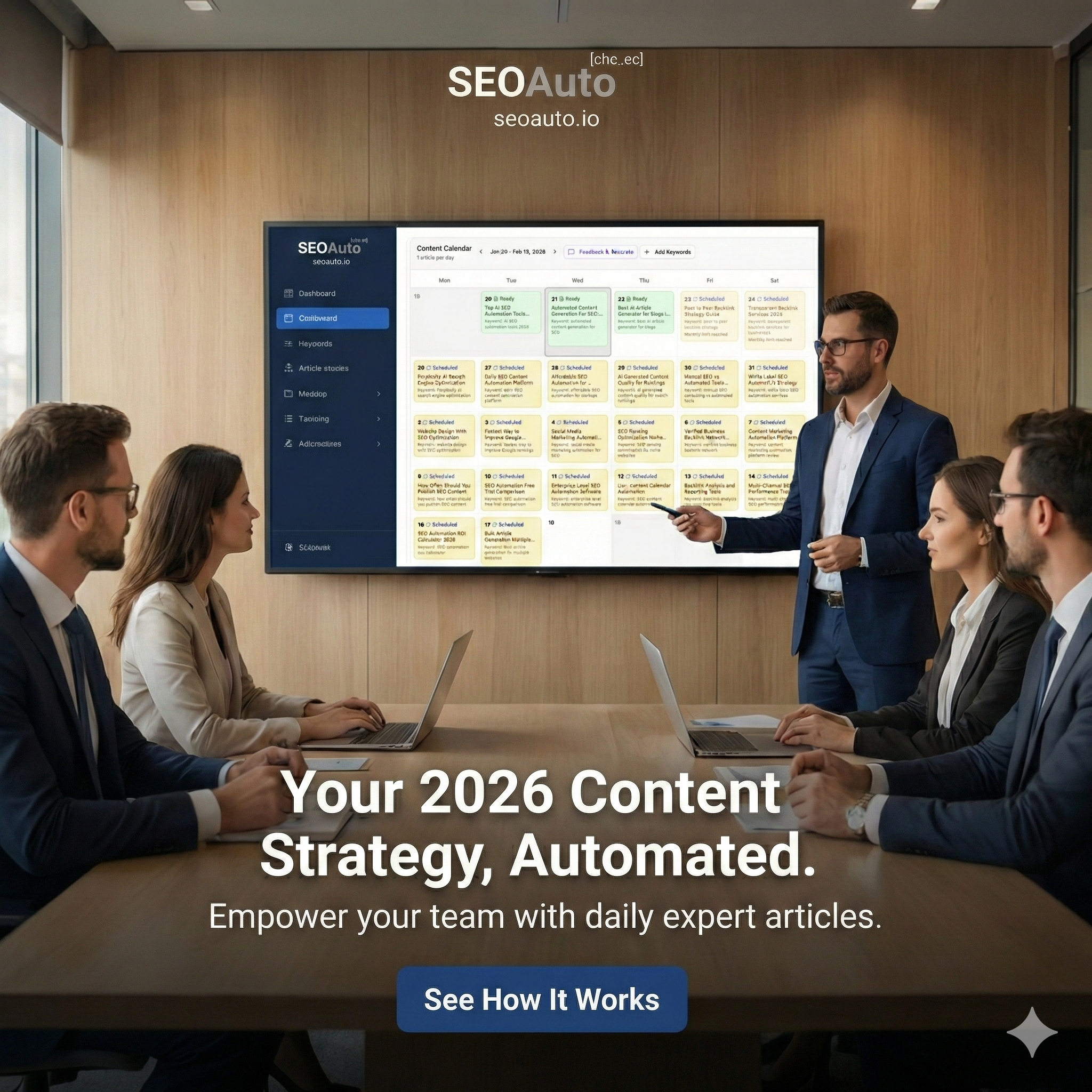 SEOAuto - Screenshot 2 showing product features and functionality